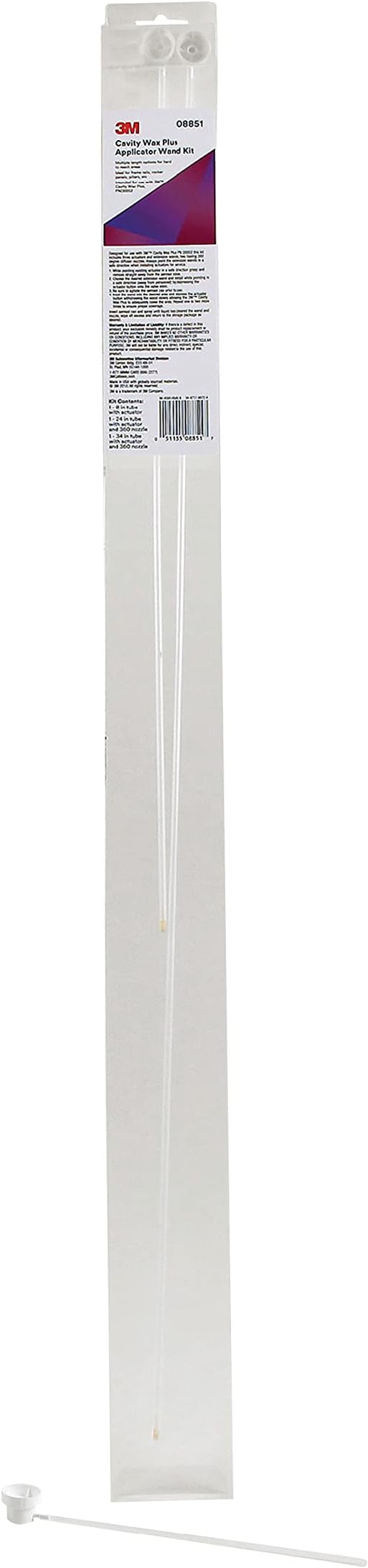 3M Cavity Wax Plus Applicator Wand Kit, 08851, 24" and 34" Wand