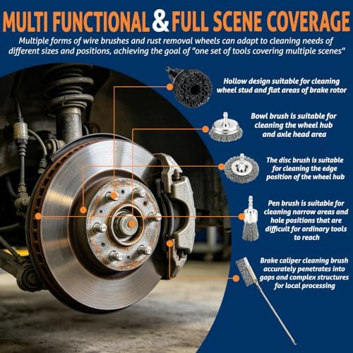 Wheel Hub Cleaning Tool – Rust Removal for Brake Rotors & Stud