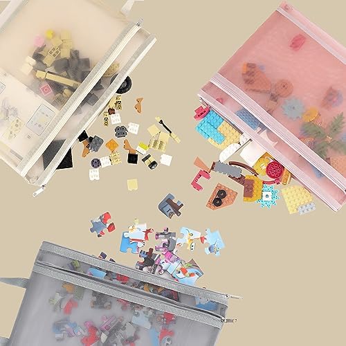 10 Pack Mesh Zipper Pouch Bags, A4 Toy Storage & Organization Bag