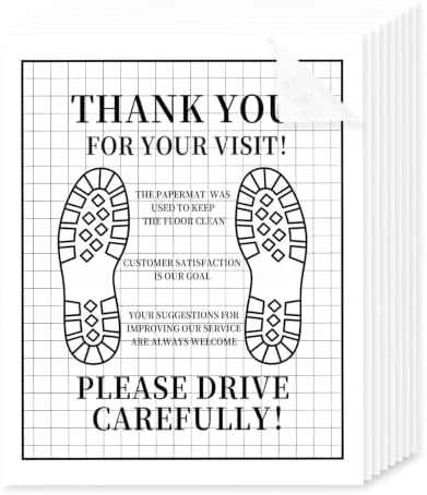 Paper Floor Mats for Cars, Disposable White Automotive Floor Mats, Waterproof Kraft Paper Car Floor Mats, Temporary Car Detailing Supplies, Interior Car Accessories for Auto Dealership (600)