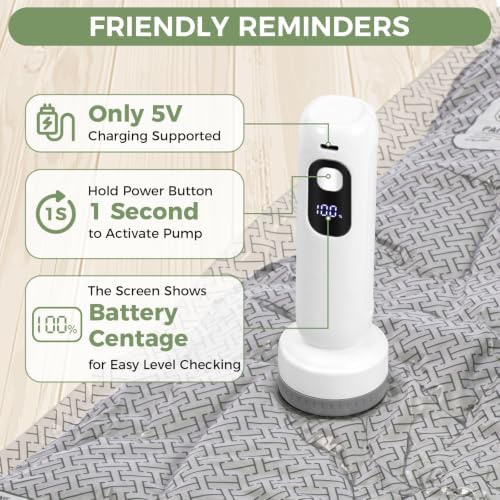10 Jumbo Vacuum Storage Bags with Rechargeable Electric Air Pump