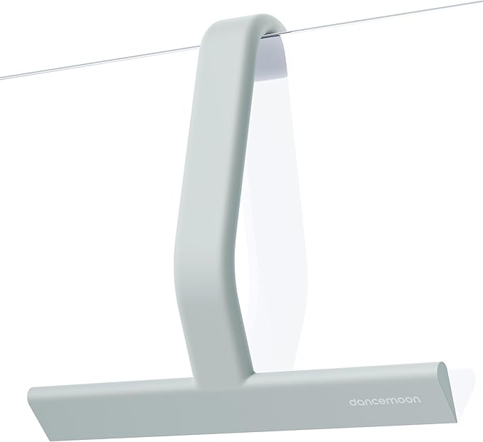 dancemoon JustHang Shower Squeegee for Glass Doors, All-One-Piece Award-Winning Silicone Squeegee with Built-in Hook for Bathroom, Window, Mirror, Tile Wall,Car, Streak-Free Cleaner,10-Inch Sage Green