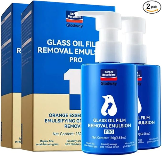 Glodway Glass,Mirror and Window Cleaner for Auto and Home Cleans,Streak-Free,Ammonia-Free,Tint-Safe,4.58 OZ (2 Pack)