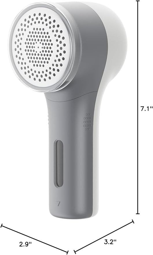 VASSON Fabric Shaver, Sweater Shavers to Remove Pilling, High-Perf Defuzzer, Rechargeable Electric Lint Shaver for Fuzz and Lint Balls from Clothing, Upholstery (Greyish White)