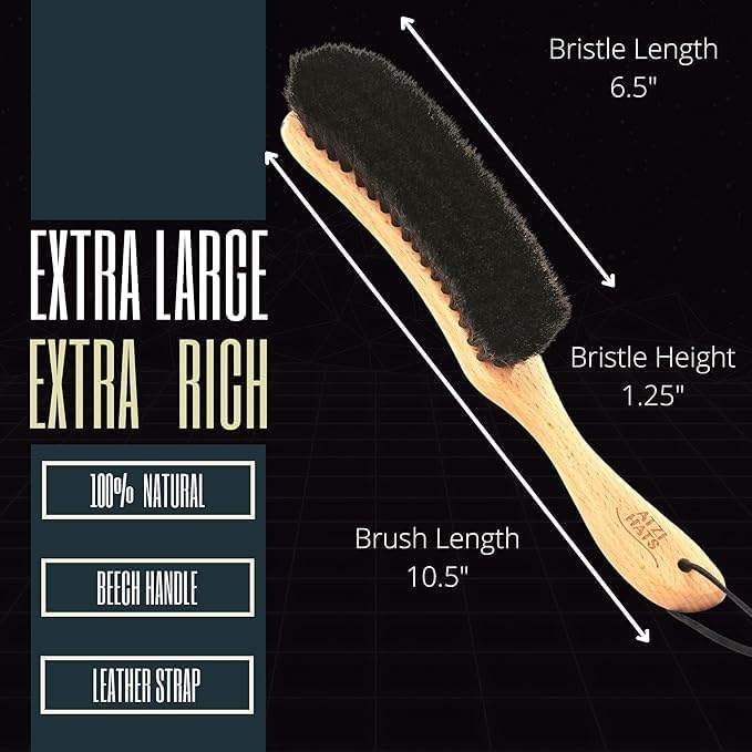Hat Brush Clothes Brush for Suits Lint Brush Felt Cowboy Hat Cleaner Suit Brush Laundress Lint Roller Wool Cashmere Velvet Furniture Pet Hair Cleaning Kit 100% Horsehair Bristle - 50 Pack