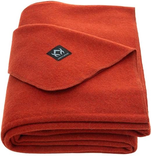 Arcturus Military Wool Blanket - Warm, Thick, Washable - Great for Outdoors, Camping, Stadium Blanket, Picnics, Travel -