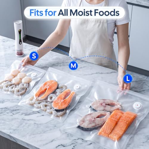 Reusable Vacuum Sealer Bags for Food, 30 Pack, S+M+L