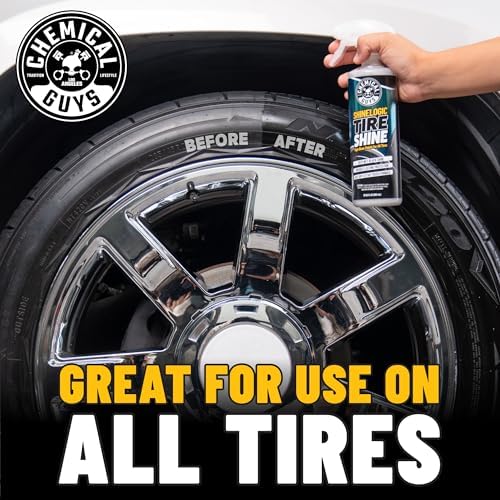 Shine Logic High-Gloss Tire Shine Dressing, Black, 1 Gallon