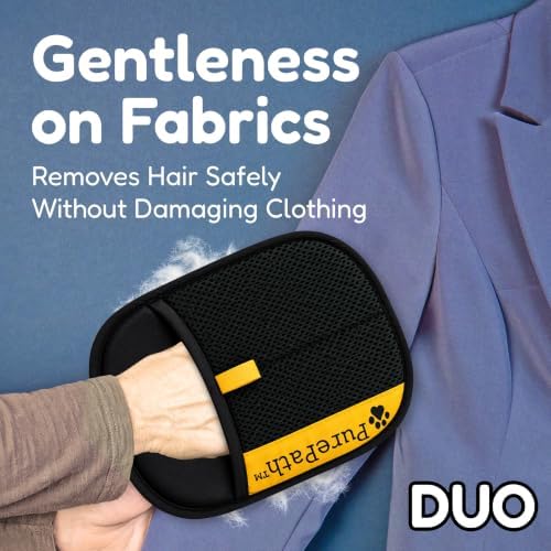 Pet Hair Remover Gloves 2 Pack - Reusable Dog & Cat Hair Remover