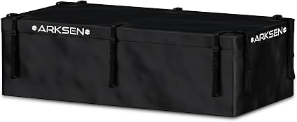 ARKSEN Roof Cargo Carrier Bag, 21.5 Cubic Feet Large Capacity Luggage Storage (62.2" L x 33.07" W x 18.11" H) with 10 St
