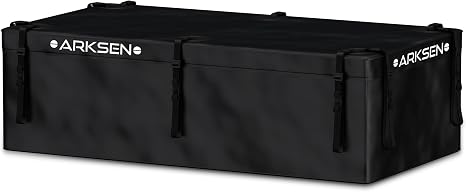 ARKSEN Roof Cargo Carrier Bag, 21.5 Cubic Feet Large Capacity Luggage Storage (62.2" L x 33.07" W x 18.11" H) with 10 St