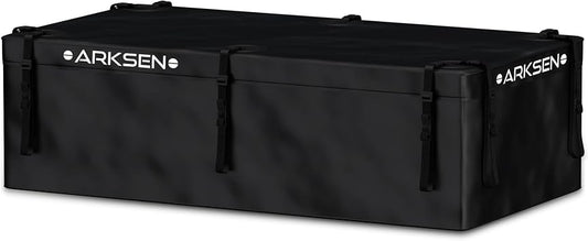 ARKSEN Roof Cargo Carrier Bag, 21.5 Cubic Feet Large Capacity Luggage Storage (62.2" L x 33.07" W x 18.11" H) with 10 St