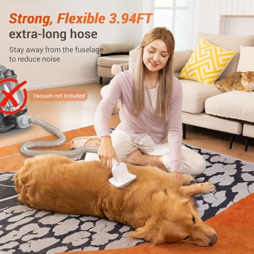 Dog Brush Vacuum Attachment for Dogs and Cats