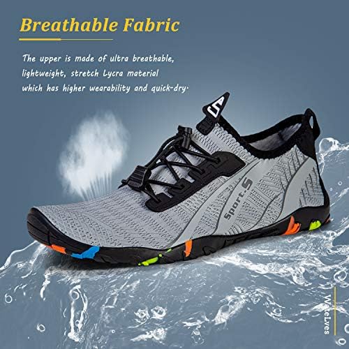 Water Shoes Mens Womens Beach Swim Shoes Quick-Dry Aqua Socks Pool Shoes for Surf Yoga Water Aerobics