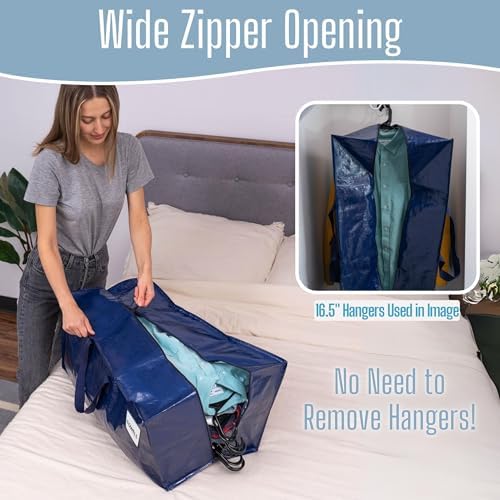 8 Pack Heavy Duty Moving Bags with Backpack Straps, Zippers & Handles, Extra Large Packing Bags for College Dorm Essentials, Moving Supplies Alternative to Cardboard Moving Boxes