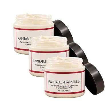 Leather Scratch & Damage Repair Filler,Leather Filler for Filling or Repairing Holes for Leather Car Seats, Furniture (3