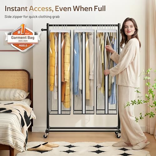10" Gusseted All Clear Garment Bags for Hanging Clothes 3 Packs 40" Suit Bags for Closet Storage Hanging Clothes Storage Suit Cover for Shirts, Coats, Dresses