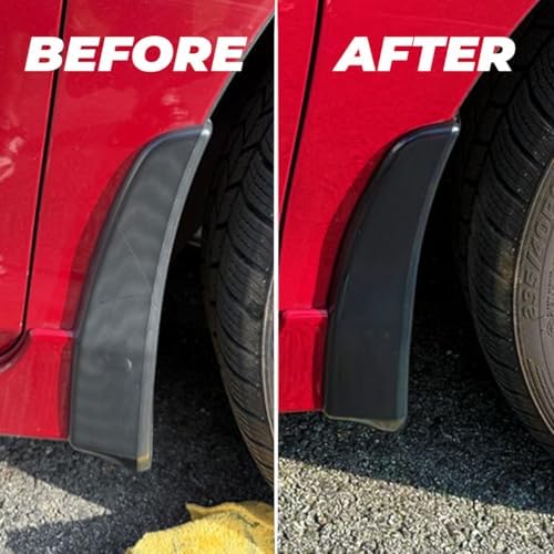 Black Trim Restorer - Lasts 6+ Months, Dye Infused Waterproof Plastic Restorer for Cars - Perfect for Faded Bumpers, Trim & Vinyl on Jeeps, Truck Beds, Avalanches & ATVs | 8oz