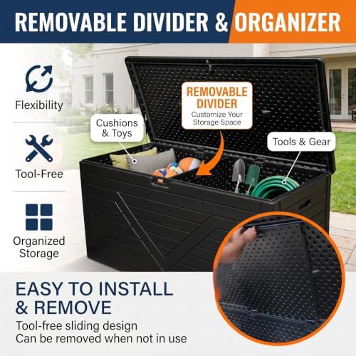 69.7'' Extra Long Outdoor Storage Box, Waterproof & Lockable Deck Box