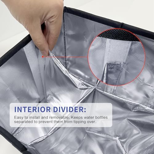 Reusable Drink Carrier with Adjustable Dividers, 4 Cups