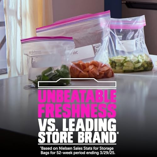 Gallon Food Storage Bags, 162 Total Bags (81 Count, 2-Pack)