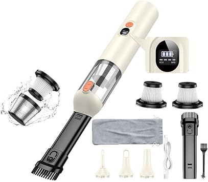 Handheld Car Vacuum Cleaner, 14000Pa Vacuum Cleaner and Air Duster, High Power Hand Held Vacuum with HD Digital Display 