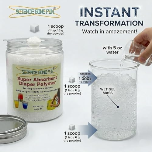 1 Pound Super Absorbent Diaper Polymer_Science Educational Products