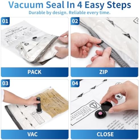 10 Pack Jumbo Vacuum Storage Bags with Electric Pump, 10J XL Large Space Saver Bags for Blankets Comforters Bedding, Leak-Proof Seal for Home Storage & Moving