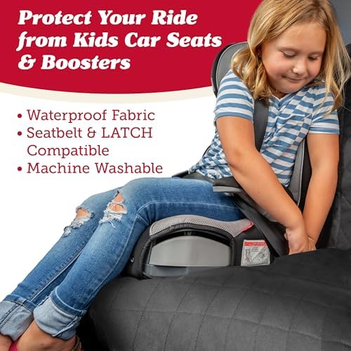 Bench Car Seat Protector, Waterproof Cover, Universal Fit, Black