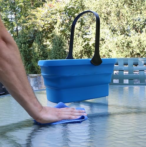 Professional 3-Gallon Collapsible Bucket, Portable Household Cleaning Supplies, Small Washing Buckets with Handles, Essential Water Container and Storage Organizer Tool