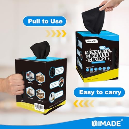 Microfiber Cleaning Cloth, 100 Sheets Microfiber Towels for Cars