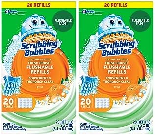 Fresh Brush Flushable Cleaner Refills, 20 Count, (2-Pack)