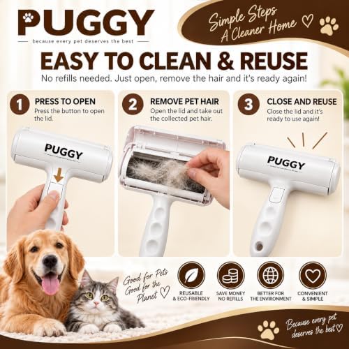 Pet Hair Remover Roller,, Reusable Lint Roller For Dog & Cat Hair