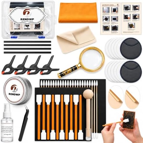 17-in-1 in Box Professional Card Cleaning & Polishing Kit – Complete Restoration, Flattening & Scratch Repair for PSA, Sports & Trading Cards with Fixing Jig & Swab and Polish Compound
