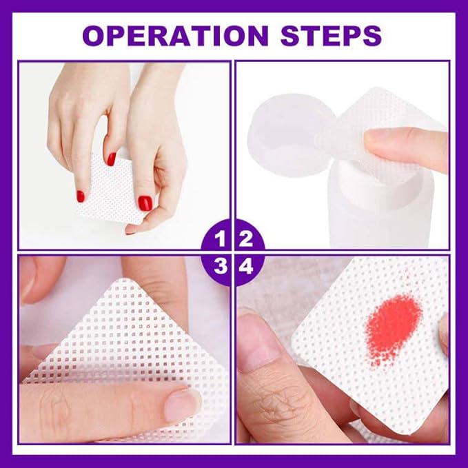 NXJ INFILILA Lint Free Nail Wipes, 1000PCS Non-Woven Fabric Dry Nail Prep Wipes, Absorbent Acetone Nail Polish Remover Lash Extensions Glue Nail Cleaning Pads for Salon Supplies