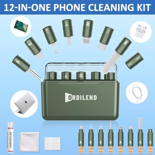 IPhone Cleaning Kit for Charging Port Cleaner AirPod Phone, Army Green