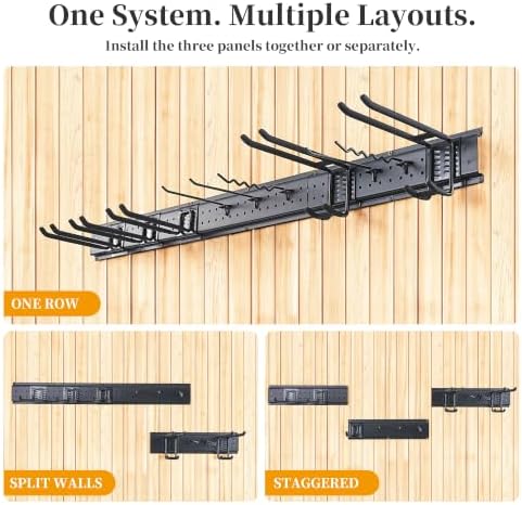 Garage Wall Organizer, 49.5-Inch Tool Rack, 510 lb Capacity