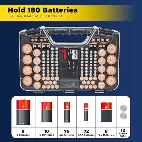 Ontel Organizer Storage Case & Tester, Holds 180, Charcoal