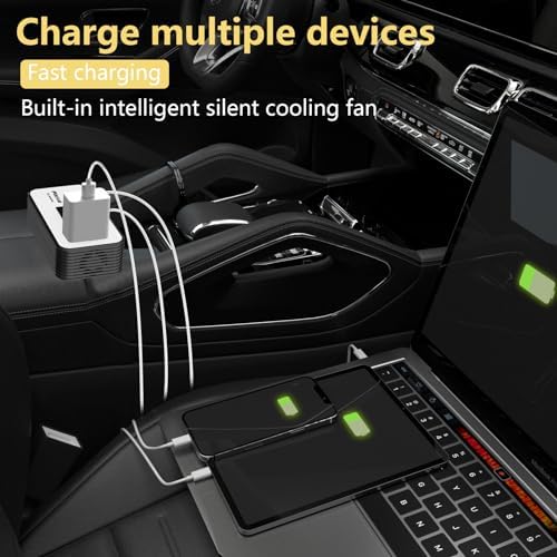 200W Car Power Inverter - DC 12V to 110V AC Car Plug Adapter Outlet