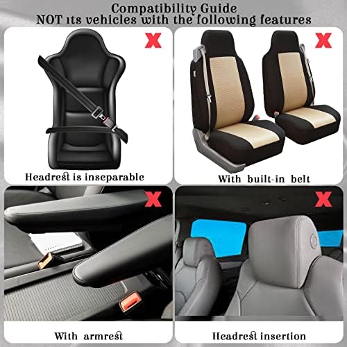 43 Pcs Fuzzy Car Seat Cover Full Set Gray, Black
