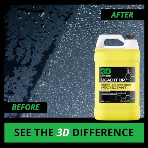 3D Bead It Up Ceramic Coating Booster Spray - Super Hydrophobic Bead Maker - Polymer Paint Protectant & Sealant 1 Gallon