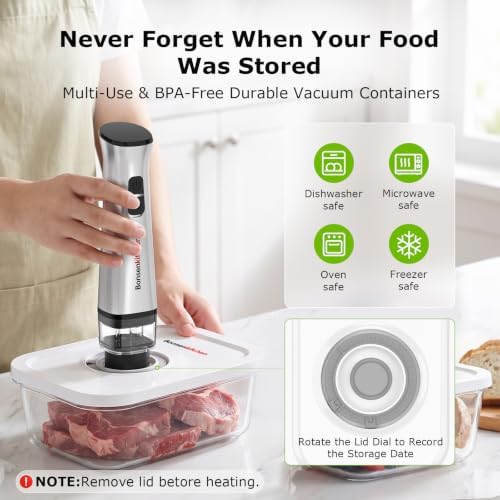 Handheld Vacuum Sealer with 30 Bags & 3 Containers