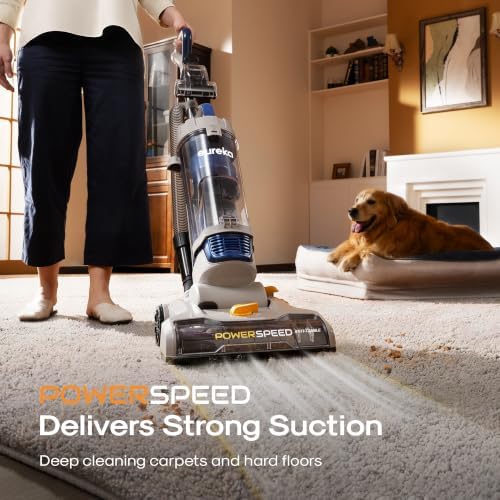 Eureka Upright Vacuum Cleaners for Home, PowerSpeed Anti-Tangle, E2