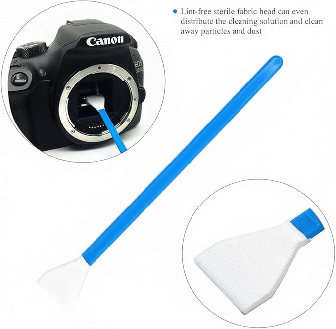 Dry APS-C Sensor Cleaning Swabs (CCD/CMOS), 20pcs 16mm DSLR or SLR Mirrorless Digital Camera Cleaning kit (No senrsor Cleaning Solution)