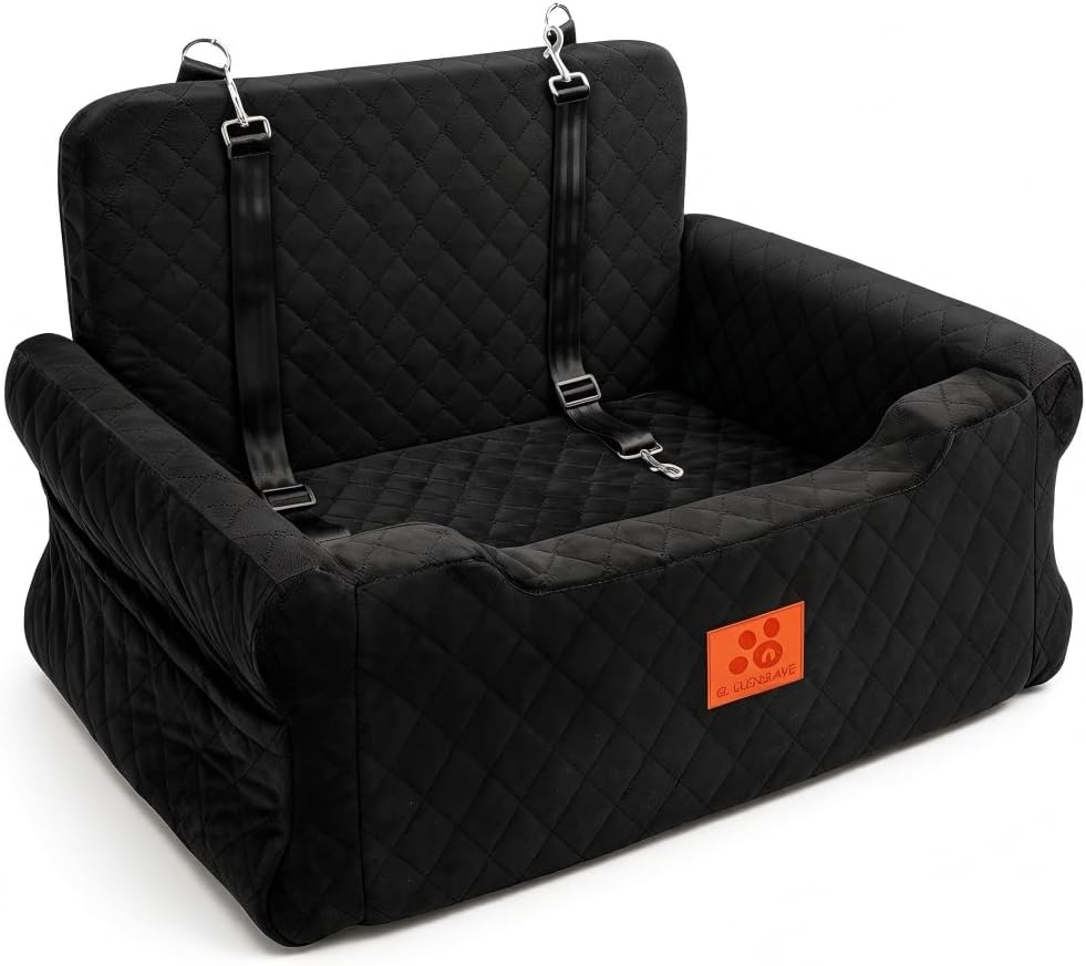 Dog Car Seat for Large/Medium Dogs Uuder 55 lbs, Memory Foam Car Dog Bed