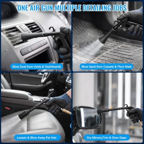 Car Cleaning Gun, Air Nozzle Blower Gun for Car Interior Detailing