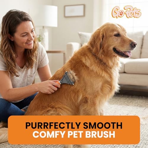 2-in-1 Deshedding & Dematting Comb & Grooming Brush for Dogs & Cats