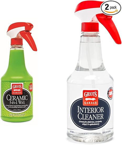 Griot's Garage 10978 3-in-1 Ceramic Wax 22oz & 10956 Interior Cleaner 22oz