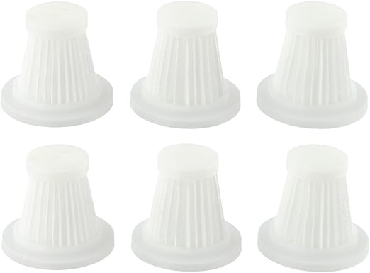 Washable & Reusable Filters for Cordless Mini Car Vacuum Cleaners, Upright Filter Element Handheld Vacuums Replacement(6 PACK) - Cleanova