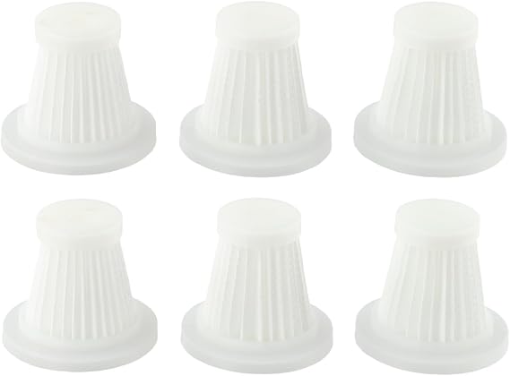 Washable & Reusable Filters for Cordless Mini Car Vacuum Cleaners, Upright Filter Element Handheld Vacuums Replacement(6 PACK) - Cleanova